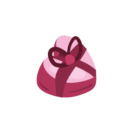 Heart gift design of love passion romantic valentines day wedding decoration and marriage theme Vector illustrationのイラスト素材