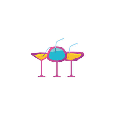 Cocktails design, Alcohol drink bar beverage liquid menu surprise restaurant and celebration theme Vector illustrationのイラスト素材