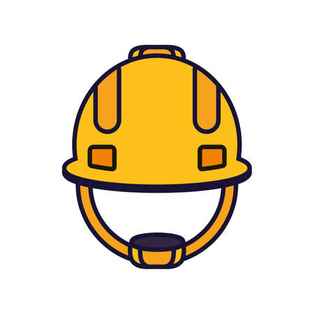 helmet construction protection isolated icon vector illustration designのイラスト素材