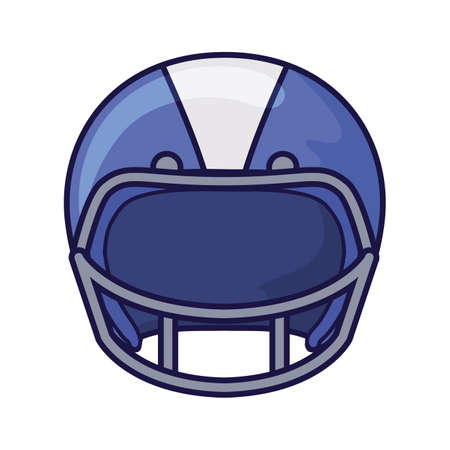 Helmet design, American football super bowl sport hobby competition game training equipment tournement and play theme Vector illustrationのイラスト素材