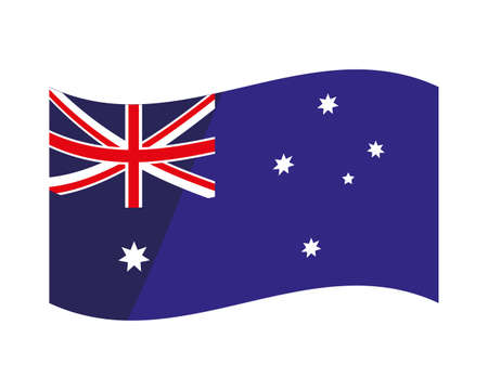 national australia flag on white background vector illustration designのイラスト素材