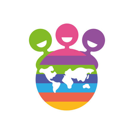 Avatars people and world of zero discrimination day, flat style icon vector illustration designのイラスト素材