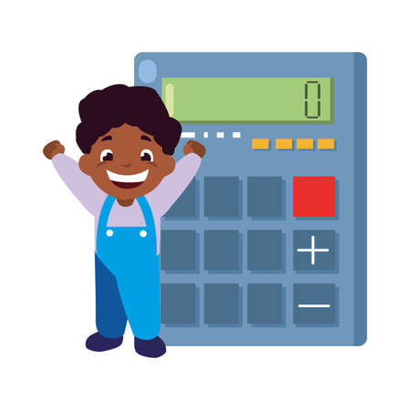 student boy with school supplies, back to school vector illustration designのイラスト素材