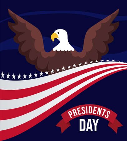 Eagle design, Usa happy presidents day elections united states america independence nation us country and national theme Vector illustrationのイラスト素材