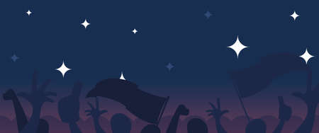 People silhouettes design, Super bowl american football sport hobby competition game training equipment tournement and play theme Vector illustrationのイラスト素材