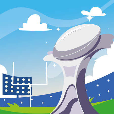 american football award on white background vector illustration designのイラスト素材