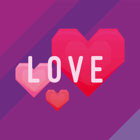 Hearts design of love passion romantic valentines day wedding decoration and marriage theme Vector illustrationのイラスト素材