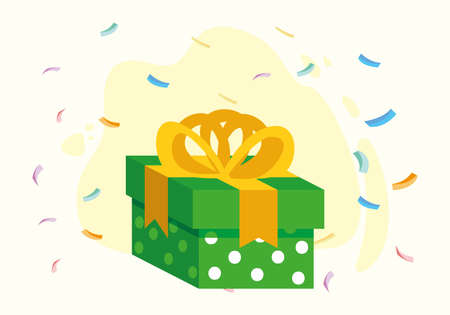 Gift design, happy birthday celebration decoration party festive and surprise theme Vector illustrationのイラスト素材