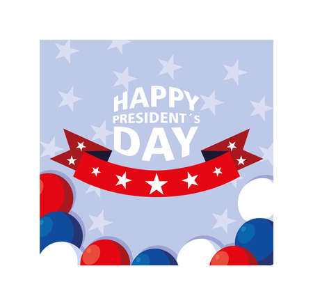 label happy president day, greeting card, United States of America celebration vector illustration designのイラスト素材