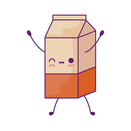 milk in box style vector illustration designのイラスト素材