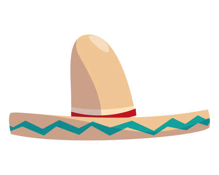 Mexican hat design, Mexico culture tourism landmark latin and party theme Vector illustrationのイラスト素材