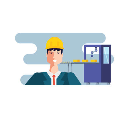 Worker design, Working occupation person job corporate employee and service theme Vector illustrationのイラスト素材