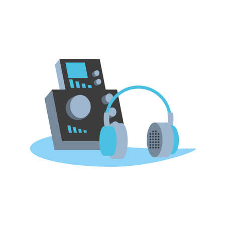 audio player console electronic device vector illustration designのイラスト素材