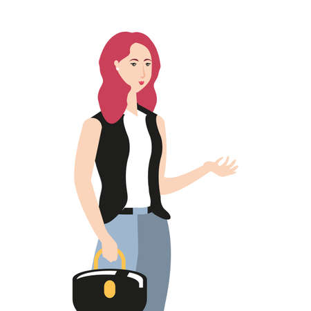 elegant businesswoman worker avatar character vector illustration designのイラスト素材