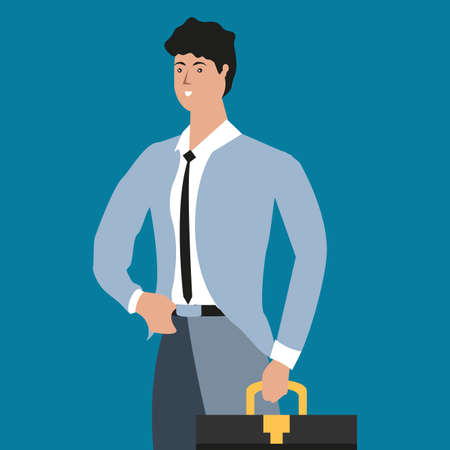 elegant businessman worker avatar character vector illustration designのイラスト素材