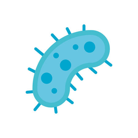 bacteria virus icon over white background, flat style and colorful design, vector illustrationのイラスト素材