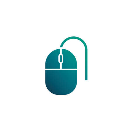 computer mouse, gradient style icon vector illustration designのイラスト素材