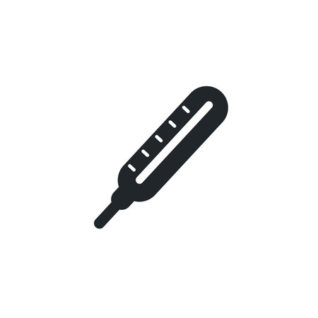 medical instrument thermometer, silhouette style icon vector illustration design