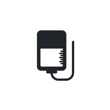 serum bag, silhouette style icon vector illustration designのイラスト素材