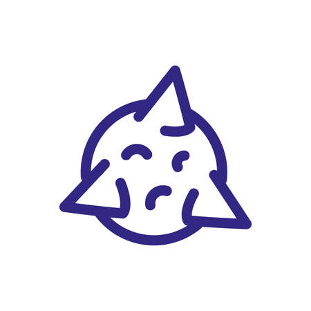 pathogenic virus icon over white background, thick line style, vector illustrationのイラスト素材