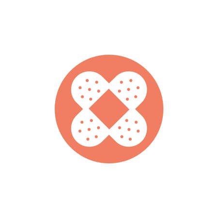 cure bandage medical, block and flat style icon vector illustration designのイラスト素材