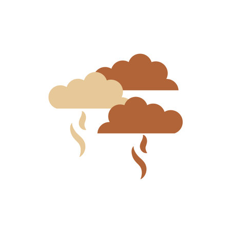 Dirty clouds design, Climate change global warning environment nature pollution green and extreme danger theme Vector illustrationのイラスト素材