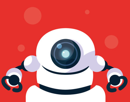 Robot design, Robotic tecnology futuristic toy machine cyborg science and android theme Vector illustrationのイラスト素材
