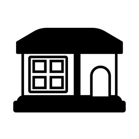 building of house on white background vector illustration designのイラスト素材