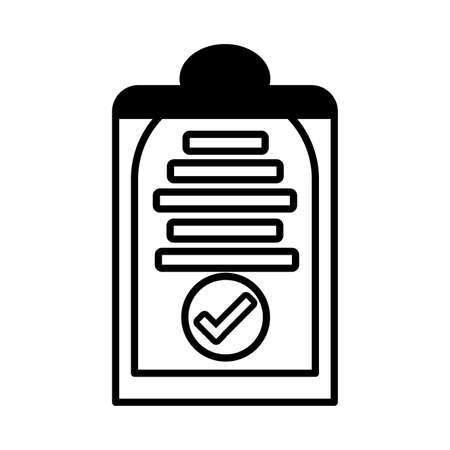 clipboard with paper sheet on white background vector illustration designのイラスト素材