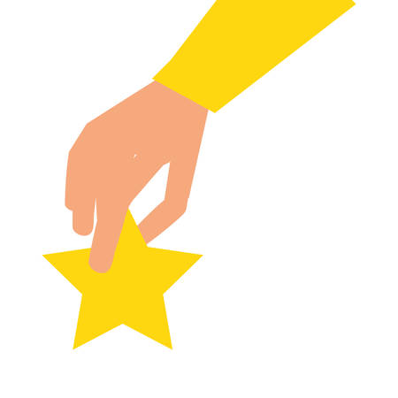 hand with cute star isolated icon vector illustration designのイラスト素材