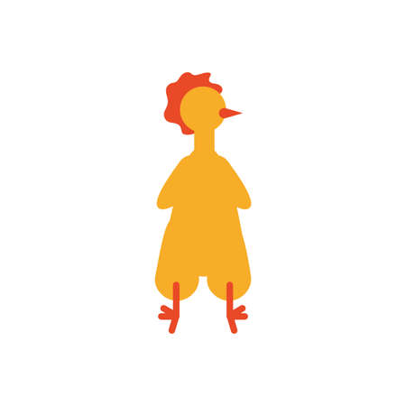 chicken costume over white background, flat style icon, vector illustrationのイラスト素材