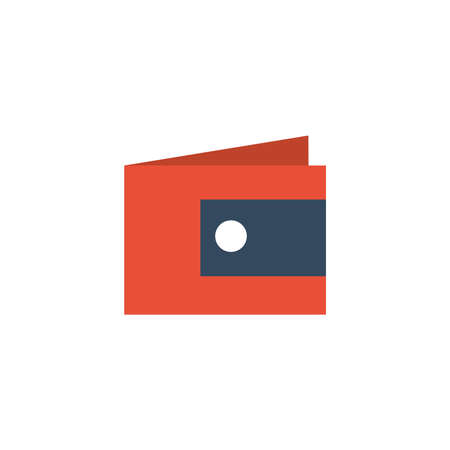 red wallet for money and cards on white background vector illustration designのイラスト素材
