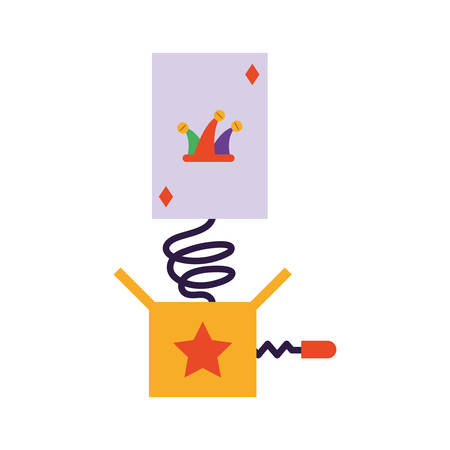 surprise box with jester hat on white background vector illustration designのイラスト素材