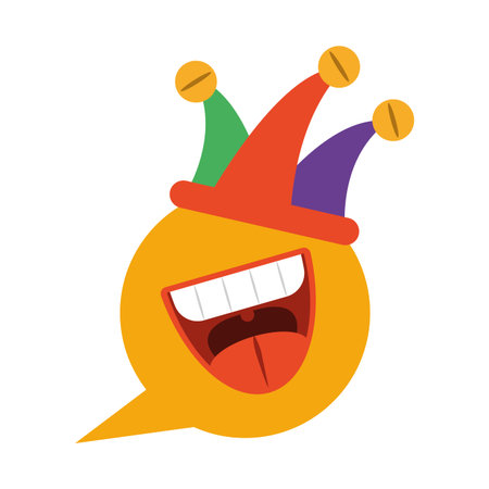 emoji with face comic, fool day vector illustration design