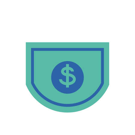 bill icon of Money financial item commerce market payment buy currency accounting and invest theme Vector illustrationのイラスト素材