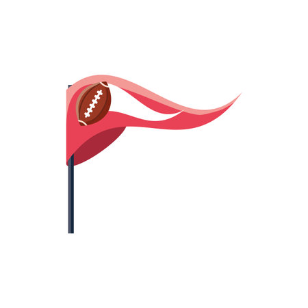 Flag design, American football super bowl sport hobby competition game training equipment tournement and play theme Vector illustrationのイラスト素材