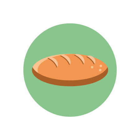 bread icon over white background, block style, vector illustration