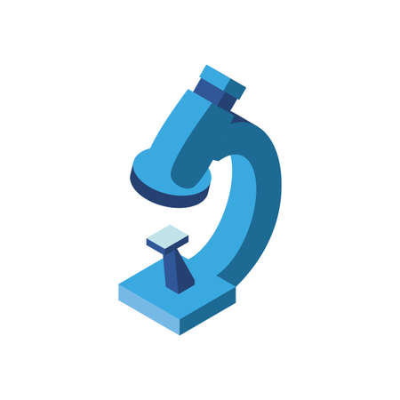 Microscope design, Chemistry science laboratory research technology biology equipment and test theme Vector illustrationのイラスト素材