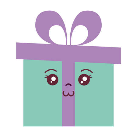 gift box present character vector illustration designのイラスト素材