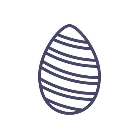 easter egg over white background, line style icon, vector illustrationのイラスト素材