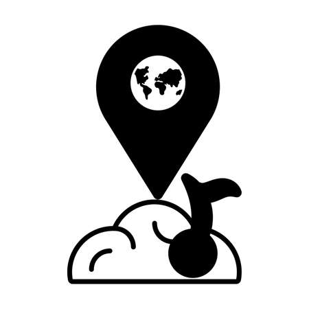 pointer of place optimization on white background vector illustration designのイラスト素材