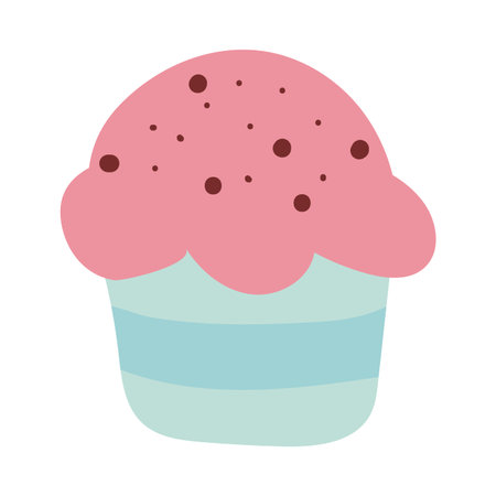 delicious and fresh cupcake on white background vector illustration design