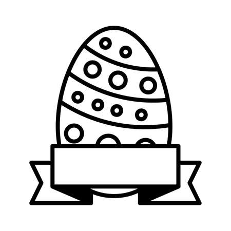 easter egg on white background vector illustration designのイラスト素材