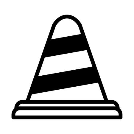 safety cone on white background vector illustration designのイラスト素材