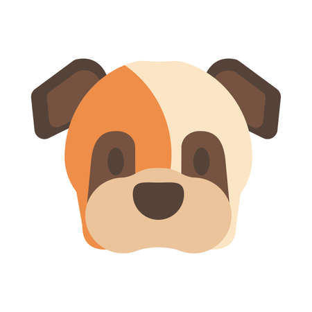 head of cute dog on white background vector illustration designのイラスト素材