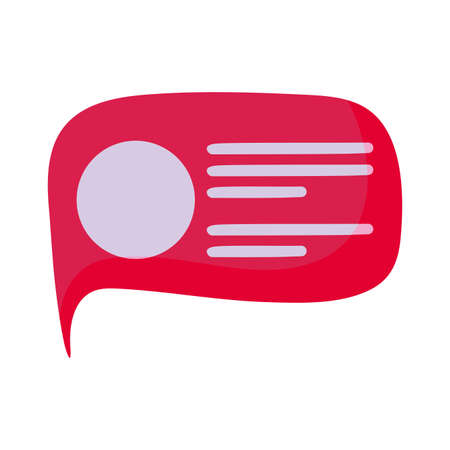 communication speech bubble icon over white background, vector illustrationのイラスト素材