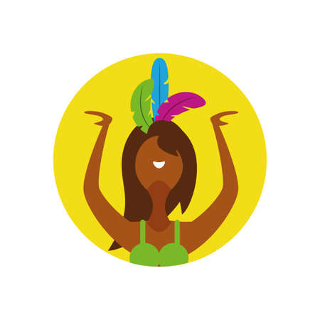 Garota from brazil design, Brazilian carnival culture tourism travel south latin america country and traditional theme Vector illustrationのイラスト素材