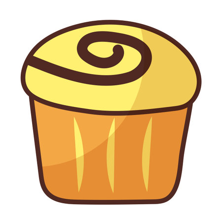 delicious cupcake on white background vector illustration design