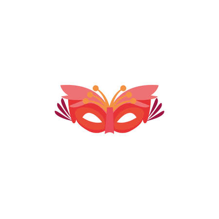 Red mask design, Party celebration event happy birthday holiday surprise anniversary and decorative theme Vector illustrationのイラスト素材