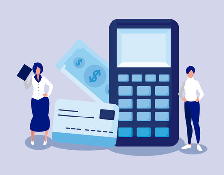 Businesswomen with dataphone design, business management corporate job occupation strategy worker...